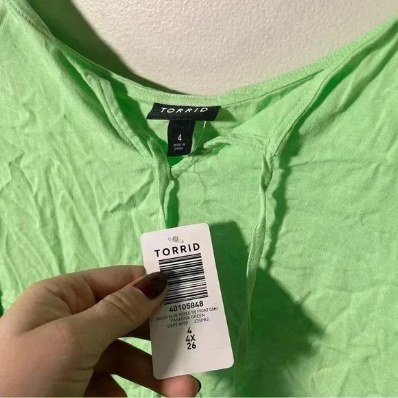 NWT Torrid Rayon Slub Tiered Tie  Front Cami 4X - Picture 5 of 7